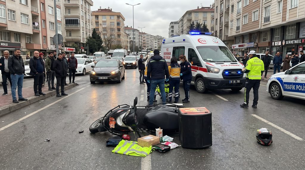 kurye trafik kazası ve iş kazası